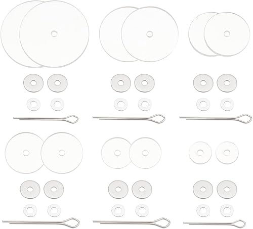 PH PandaHall 60 juegos de juntas de pasador de chaveta, 6 tamaños, articulación de oso de peluche, articulaciones de cuerpo, juntas de seguridad de