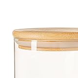 Glass Jars with Lids | Set of 3 Glass Jars | Storage Jars with Lids | 900 ML Food Glass Jars with Bamboo Lid | Airtight Storage Containers for Pasta Flour Cereal Rice Sugar Tea Coffee Beans - Image 8