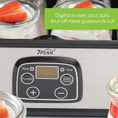 7Penn Yogurt Maker Machine - French And Greek Yogurt Maker With Temperature Control Including 8 Yogurt Jars With Lids #TOP3