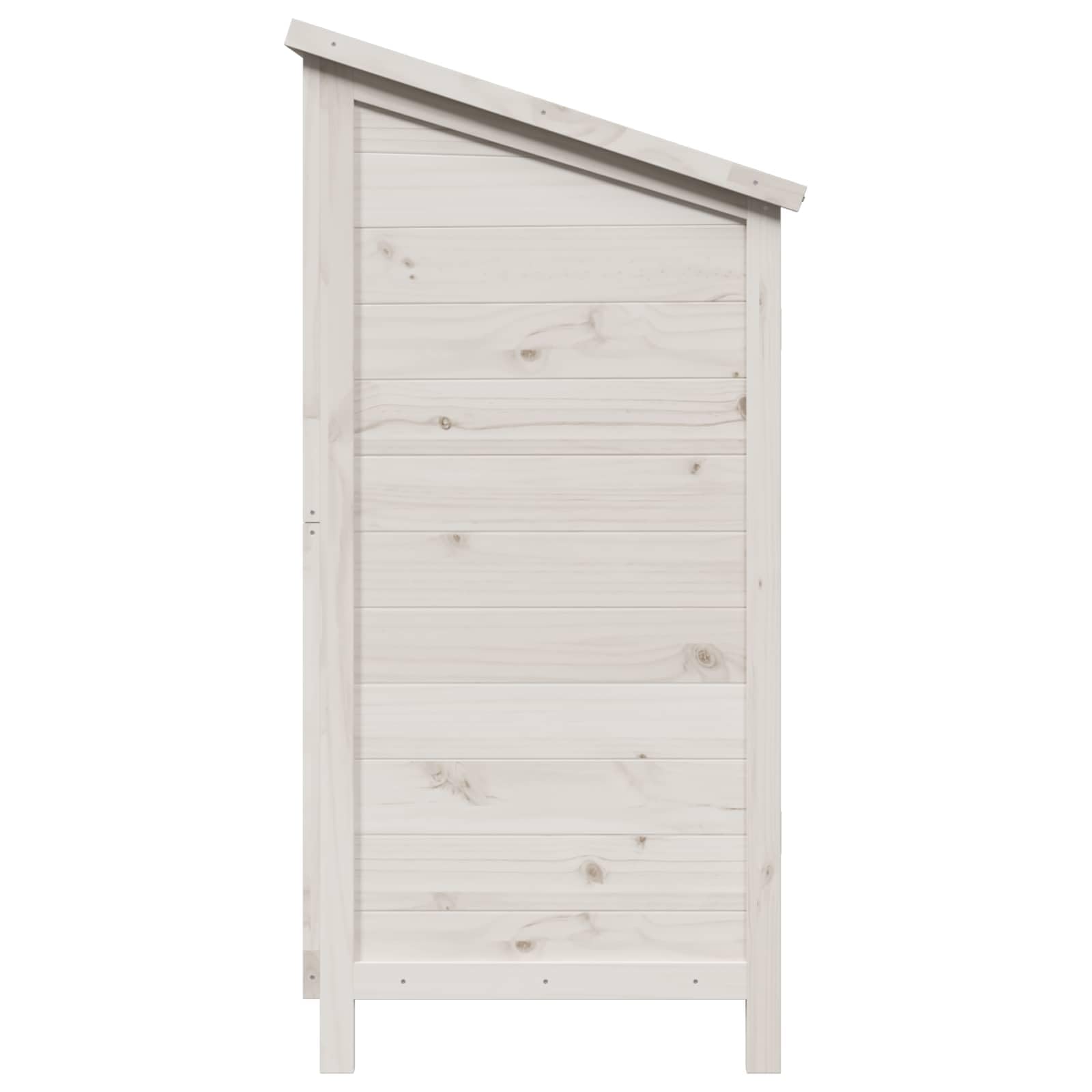 Szopa ogrodowa z litego drewna świerkowego 106 x 56 x 113,5 cm, odporna na warunki atmosferyczne szafka na narzędzia do ogrodu, domek na narzędzia z dachem asfaltowym i drzwiami lamelowymi, miejsce do