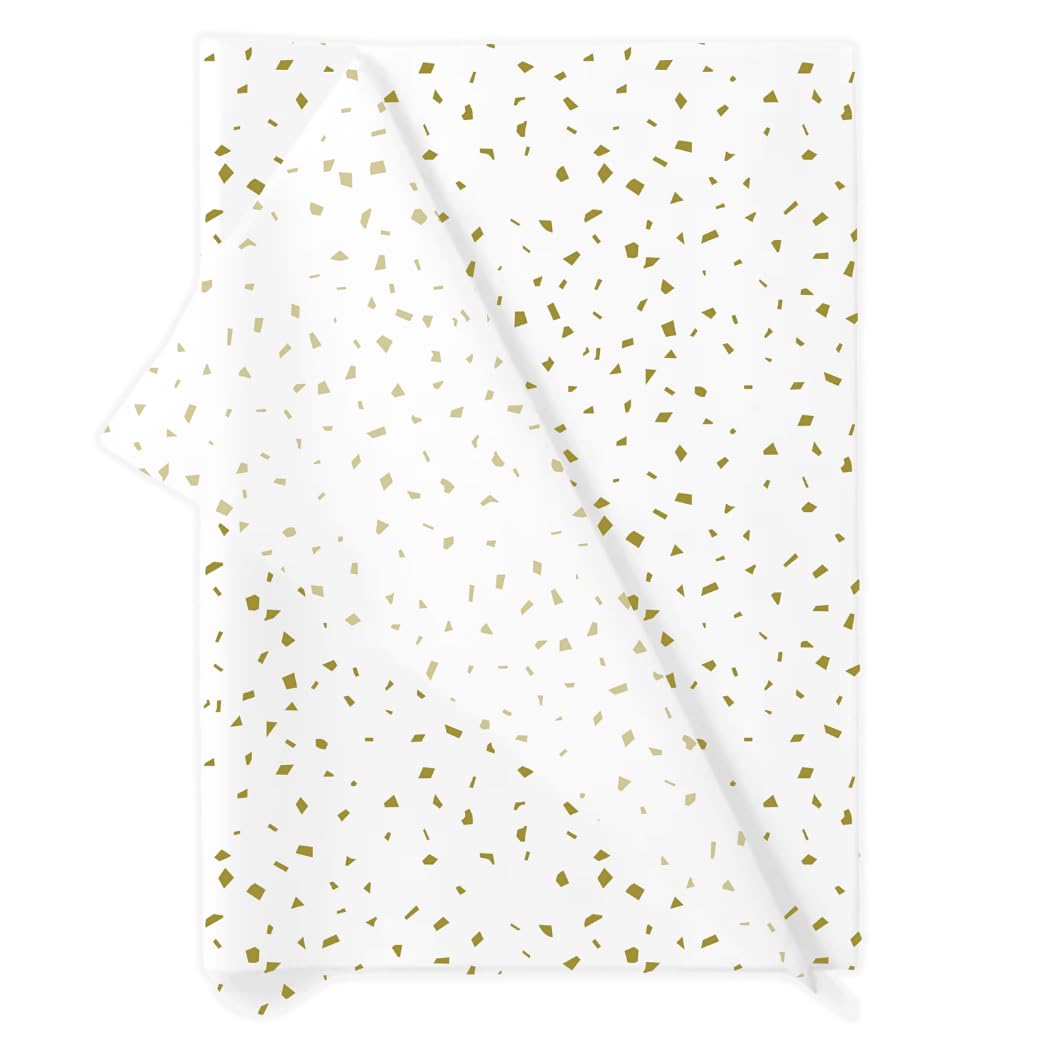 TOWNBUS - Pack of 50 Sheets Confetti Printed Tissue Paper | 14 x 19 Inch | 18 GSM Gift Wrapping Paper | Acid-Free, Recyclable Decorative Paper for Gift Packing, Bag Filling & DIY Crafts
