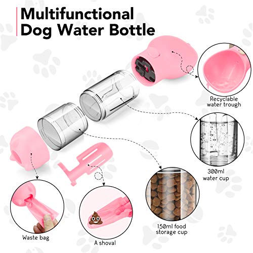 Dog Water Bottle Portable Leak Proof Dog Water Dispenser with Drinking and Feeding Function Lightweight Pet Water… - Image 3