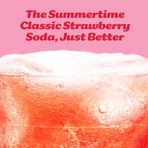 Image of Slice Healthy Soda, Strawberry, Prebiotic & Probiotic Soda Pop, 5g Fiber, 35 calories, 12 fl oz 12 Pack