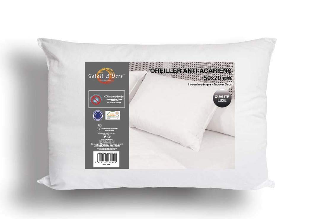 SOLEIL DOCRE Traversin Luxe Anti-acarien - Polyester - 90 Cm Blanc 85855446