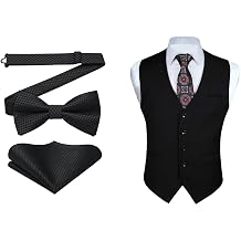 Enlision Bow Ties for Men Suit Vest Business Formal Dress Waistcoat