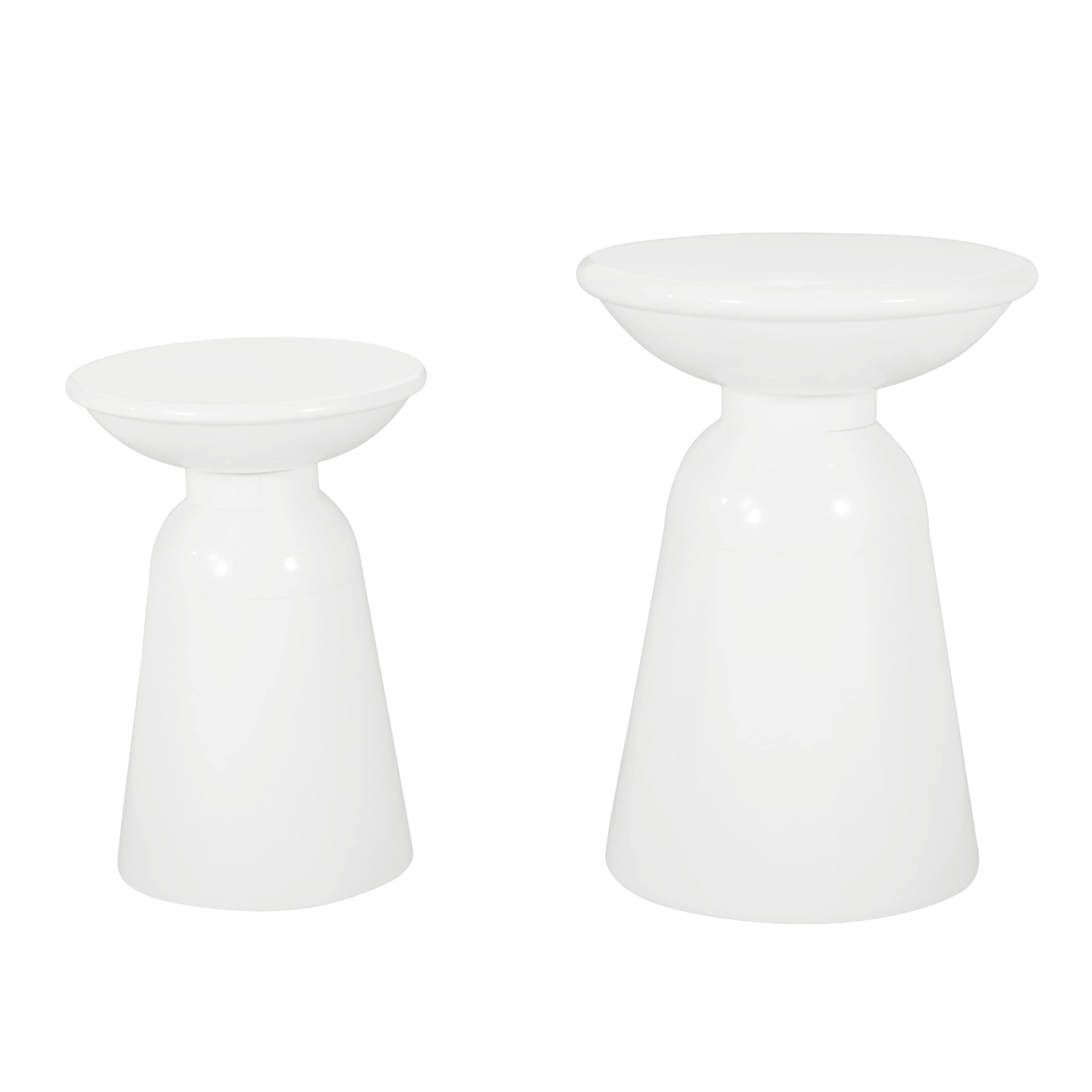 Christopher Knight Home Pelon Outdoor Side Tables - White (Set of 2)