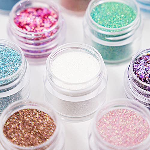 Glitties - Icy Mint - Cosmetic Grade Extra Fine (.006") Loose Glitter Powder Safe For Skin! Perfect For Makeup, Body Tattoos, Face, Hair, Lips, Soap, Lotion, Nail Art - (10 Gram Jar) #TOP5