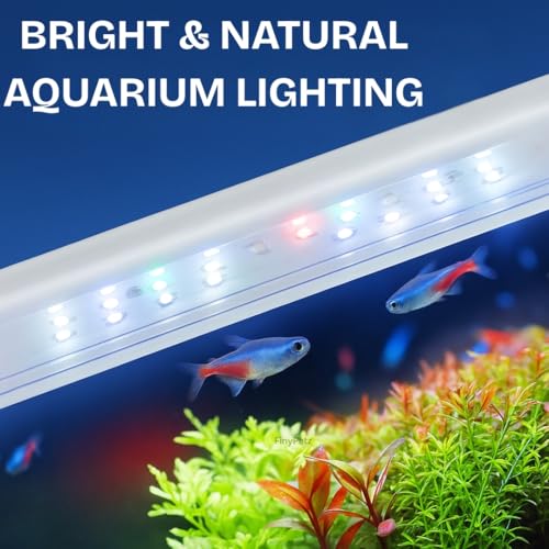 Image of WRGB LED Aquarium Light (S600 | 24W) | Full Spectrum LED Grow Light for Planted & Freshwater Aquariums | Ideal for Tanks Sized 50-60 CM | Promotes Healthy Plant Growth & Vibrant Fish Colors