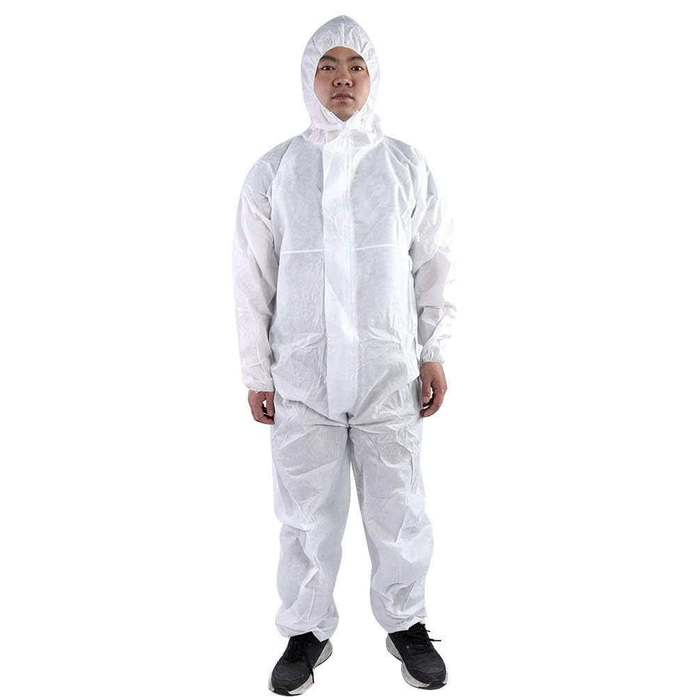 LACVIAA Protective Coverall Paper Suit Large Hooded | Disposable