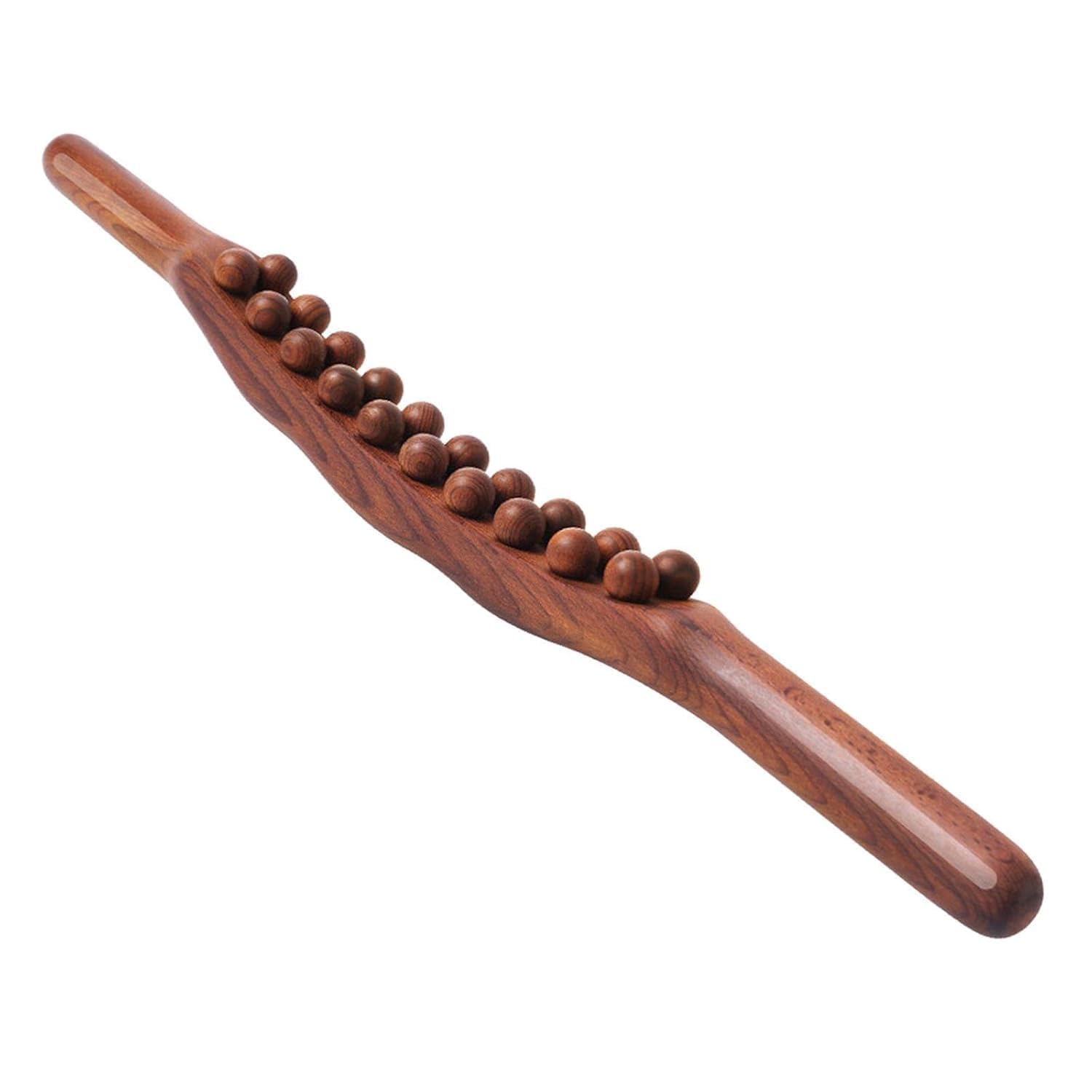 Guasha Wood Stick Tools, 20 Beads Wooden Massage Stick Scraping Massage Bar, Guasha Wood Tool for Body Back Leg Belly Shoulder, Wood Therapy Massage Tool Trigger Point Massager Stick-image-17