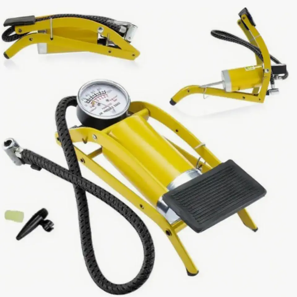 Bomba de Ar com Pedal e Manômetro