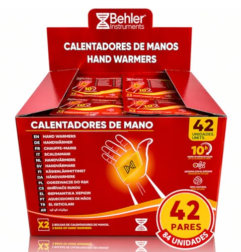 Calentadores De Manos Activados Por Aire - Pack 42 Pares - Calentador De Manos - Calor Hasta 10 Horas, Sin Baterías - Parches De Calor Desechables Para Guantes Y Bolsillos, Invierno, Esquí Y Exterior