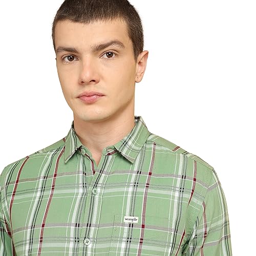 Image of Wrangler Men's Checkered Blue Shirt
