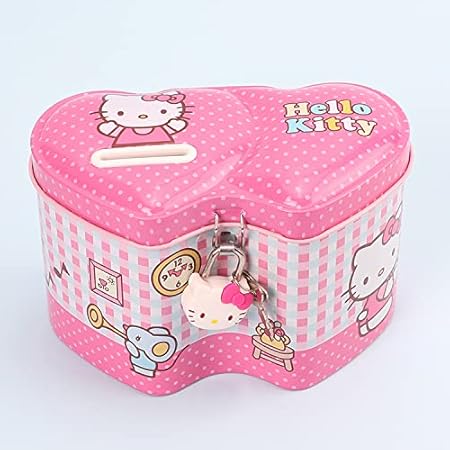 Sajani Cartoon Printed Money Savings Boxes / Money Box with Lock Piggy Bank ,Coin Box for Kids Girls, Boys - (Pack of 1)