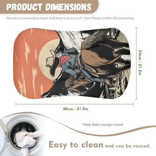Image of ZOUTAIRONG Bassinet Sheet Set Snug Fitted Cradle Fitted Sheets for Bassinet Pads /Mattress for Boys Girls Unisex Ultra Soft Breathable, Western Cowboy Print
