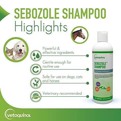Vetoquinol Sebozole Pet Shampoo with Miconazole Nitrate 2% and Chloroxylenol 1%, 16oz Vetoquinol Sebozole Pet Shampoo with Miconazole Nitrate 2% and Chloroxylenol 1%, 16oz