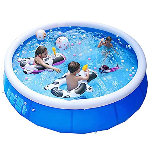 Family Inflatable Swimming Pool Above Ground, Outdoor Backyard Portable Top Ring Blow Up Pools for Kids and Adults (8ft X 25in)