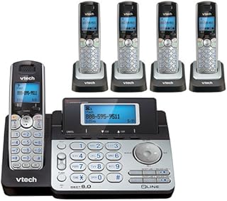 Vtech DS6151 Base with 4 Additional DS6101 Cordless Handsets Bundle