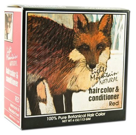 Light Mountain Natural Hair Color & Conditioner, Red - 4 Oz, 2 pack