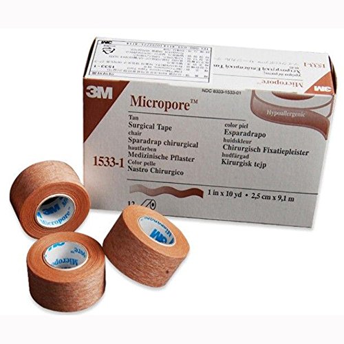 3M 1533-1 Cinta quirúrgica microporosa - 12/caja