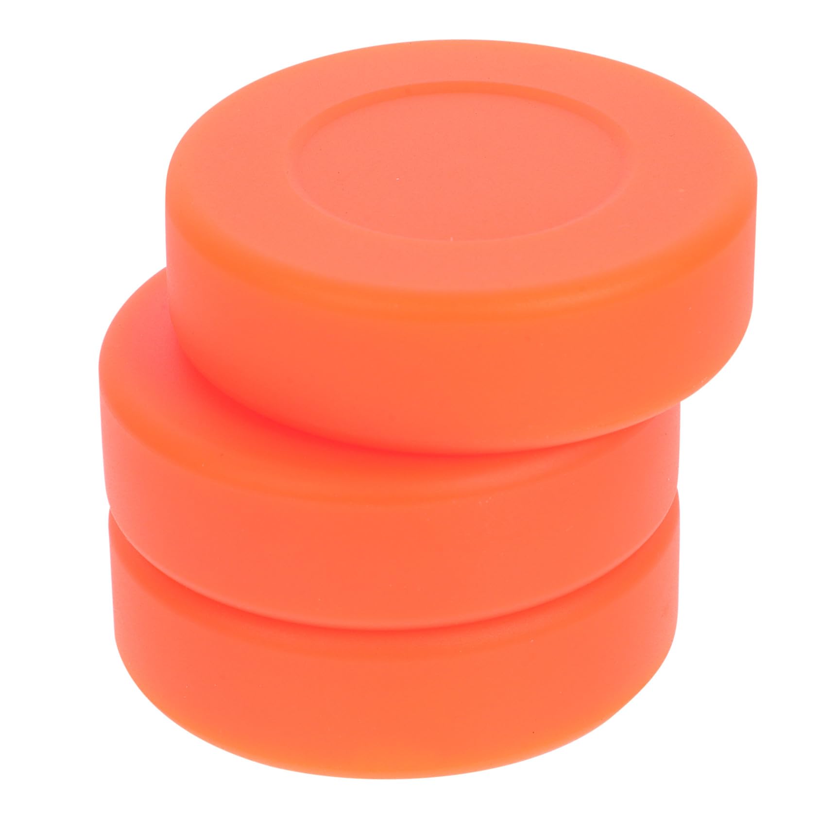ERINGOGO Palets de Hockey Légers Faible Friction Surface Mate en PVC Orange Lot de 3 pour Jeux Extérieurs sur Béton ou Terrain Lisse