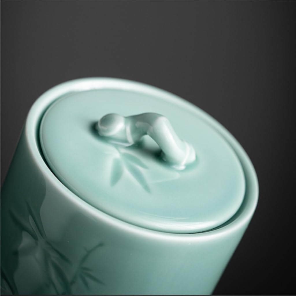 Cukierniczka luzem pojemnik do przechowywania herbaty domowy ceramiczny słoik z pokrywką kuchnia uszczelniony chiński zestaw do herbaty podwójny zestaw prezentowy puszka na herbatę (pojedyncza puszka)