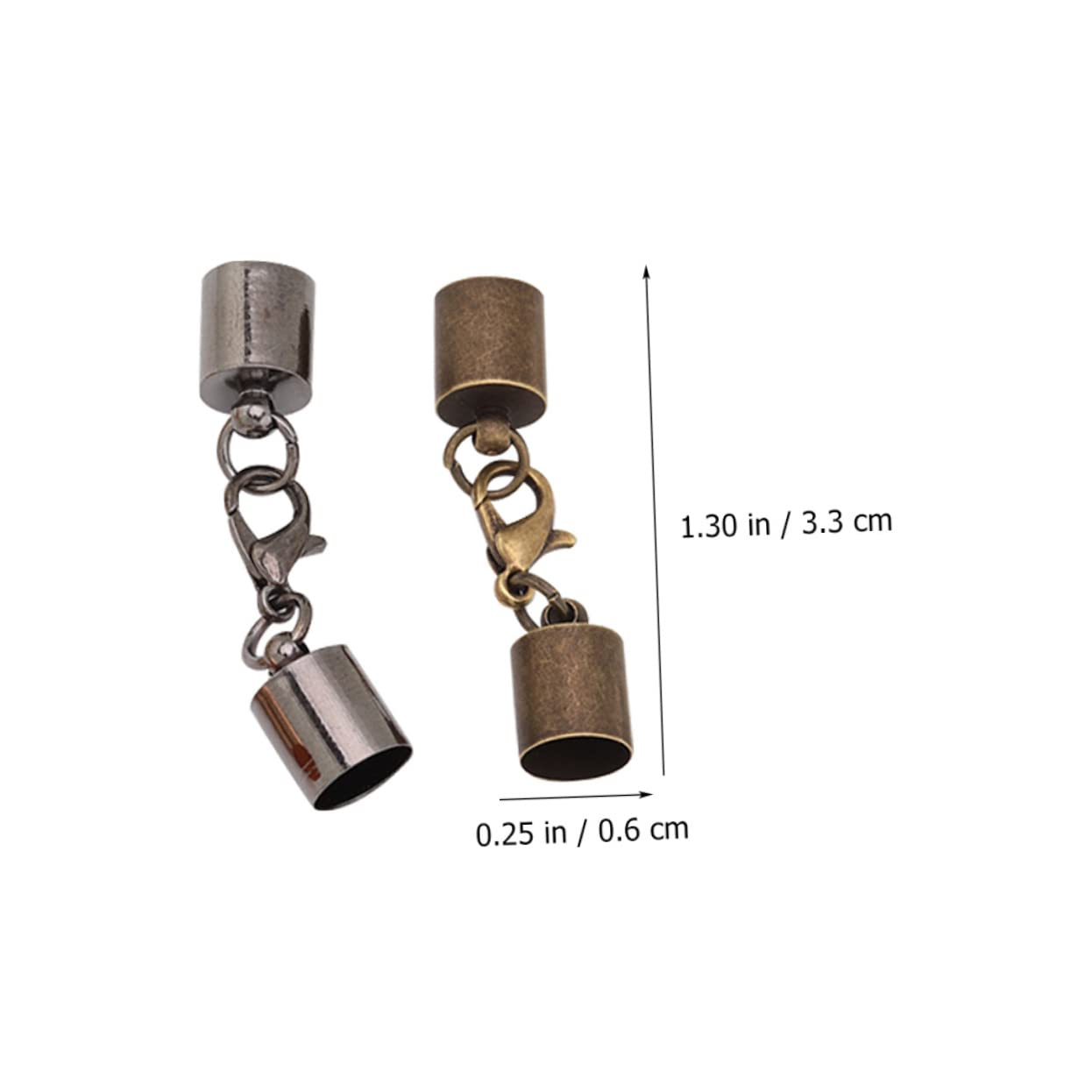 LALAFINA 4 Juegos Pulsera Cuero Cordon Hebilla Brazalete Pulseira Mosquetón Cadena De Joyería Anillos Hebillas De Llavero Hechas A Mano Cierres De Collar De Bricolaje Aleación 60 Piezas * 4