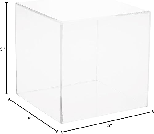 Miniatura 2 de Plymor Vitrina de acrílico transparente sin base, 5" x 5" x 5"