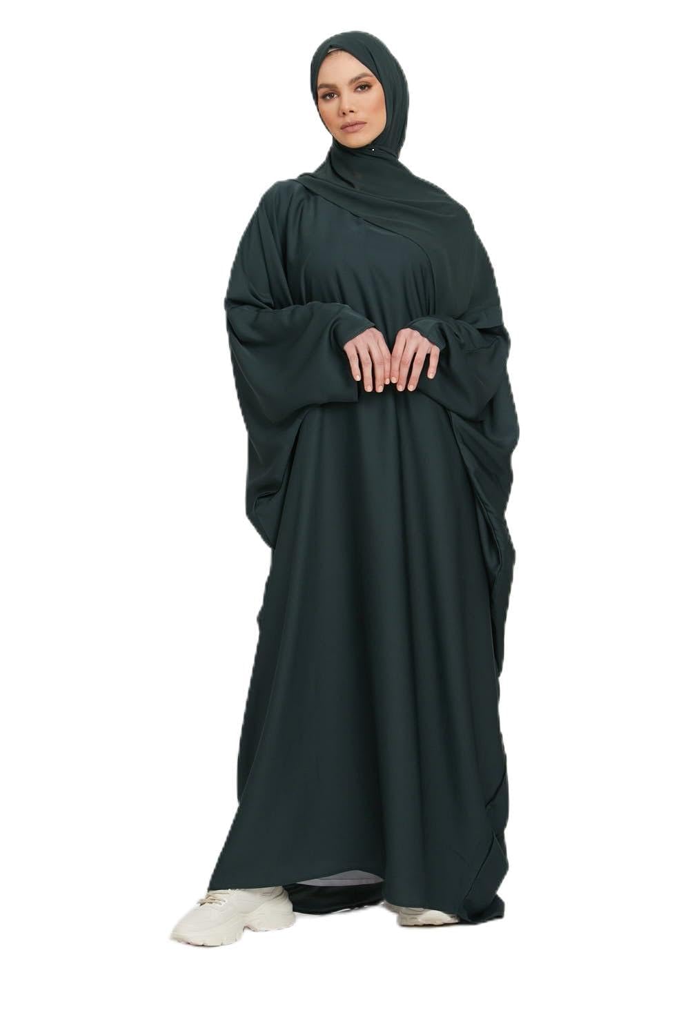 Nukhbaa Abaya-AB87 54 Green