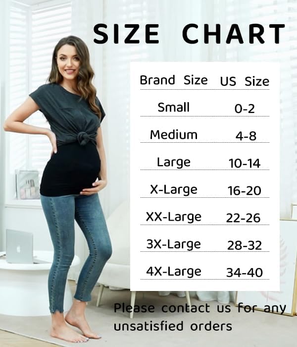 Combination of Maternity Shirts Extenders and Pants Waist Extenders, Seamless Maternity Belly Band - Image 6