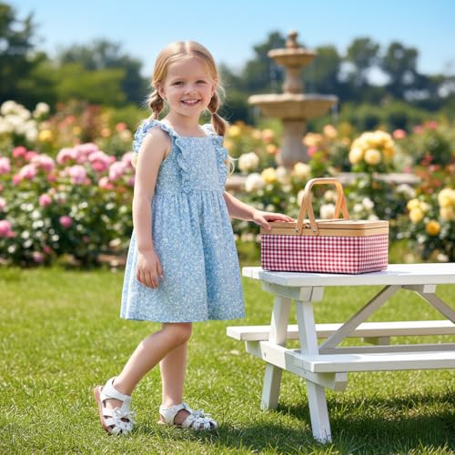 Image of Otter MOMO Girls Open Toe Princess Flat Sandals with Comfort Sole Summer Sandals