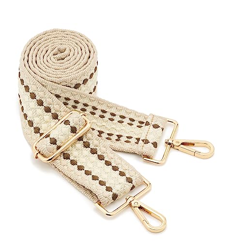 Image of Wide Shoulder Strap Adjustable Replacement Belt Guitar Style Crossbody Bag Handbag Strap Multicolor Canvas Straps(Wide:2in)(Color36)