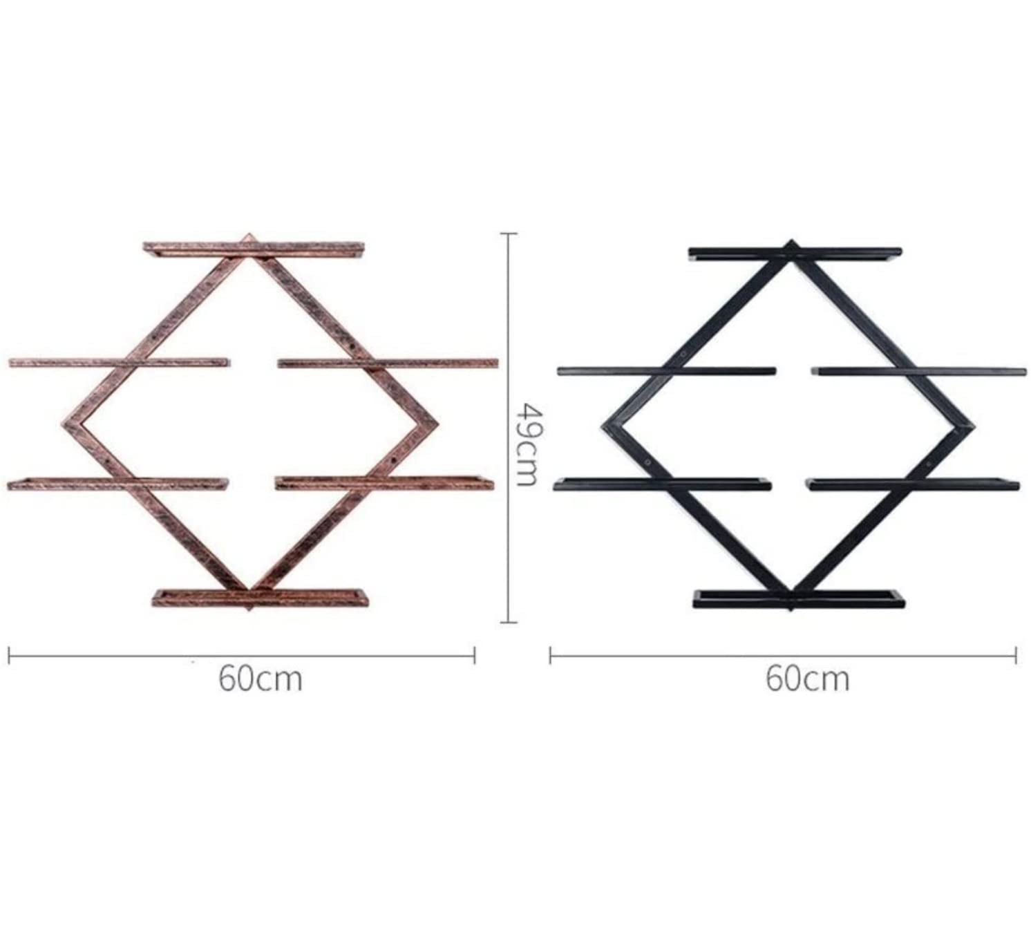 Portabottiglie per Vino Rosso， Creativo Portabottiglie da Parete in Ferro Battuto, Impilabile, Portabottiglie, Decorazioni per Bar Casa Cucina Bar Decorazione(B)