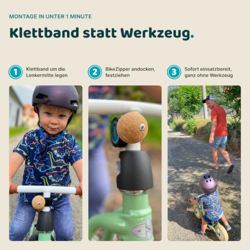 BikeZipper Fahrrad Abschleppseil Für Kinder I Zughilfe Mit Korkgriff I Zugsystem Für Kinderfahrrad, Laufrad, Roller, Schlitten… – Ansicht 6