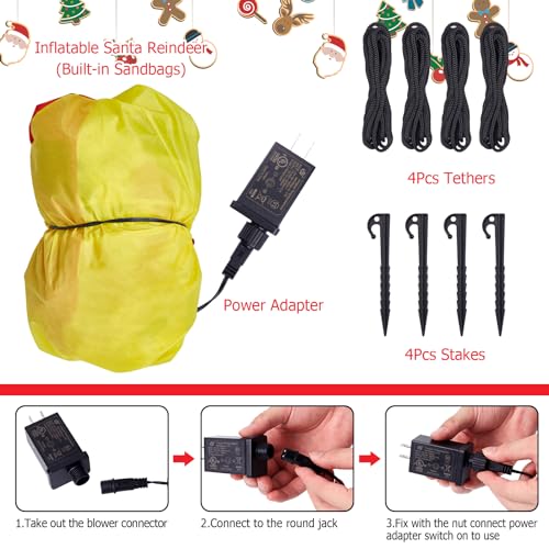Christmas Outdoor Decorations,Inflatable Christmas Yard Decorations,Blow Up for Outdoor, Gift for Yard
