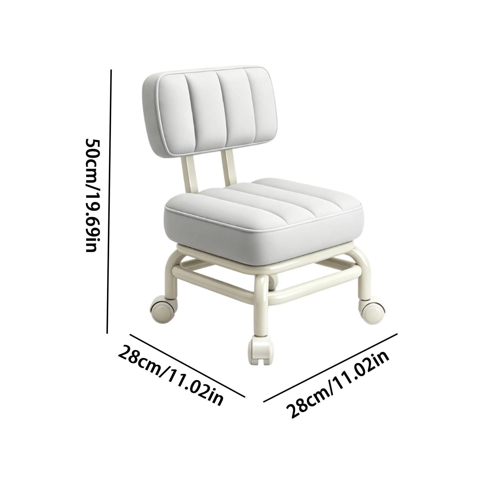 Sgabello con ruote, impermeabile, girevole a 360 gradi, con imbottitura