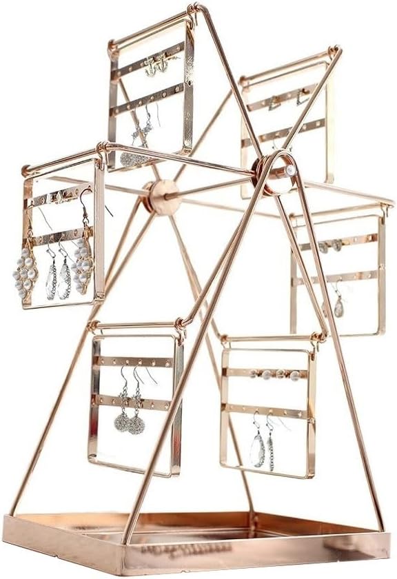 Jewelry Storage Earring Rack Creative Guest Rotating Hanging Jewelry Rack Women's Home Ear Jewelry Display Rack Earring Storage Rack Jewelry Display Stand