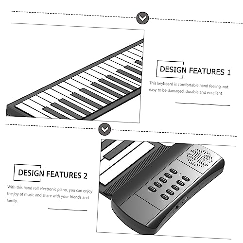 Vaguelly rouleau de piano Clavier électronique pour enfants piano debutant piano pour adultes piano électrique piano électronique pliable enroulable piano enroulable électronique pliant - Les Beatles, Paul McCartney, John Lennon, RIngo Starr, George Harrison Vaguelly rouleau de piano Clavier électronique pour enfants piano debutant piano pour adultes piano électrique piano électronique pliable enroulable piano enroulable électronique pliant – Image 7
