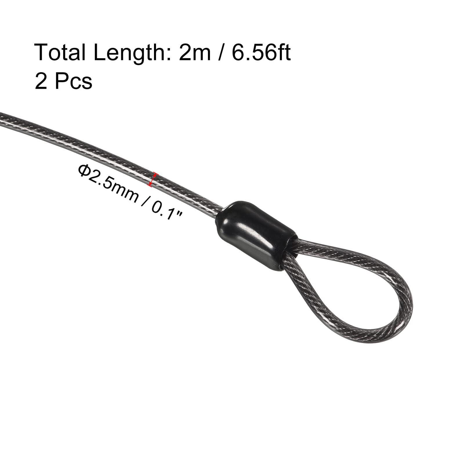 TOP-VIGOR 2Pcs Security Steel Cable - Image 2