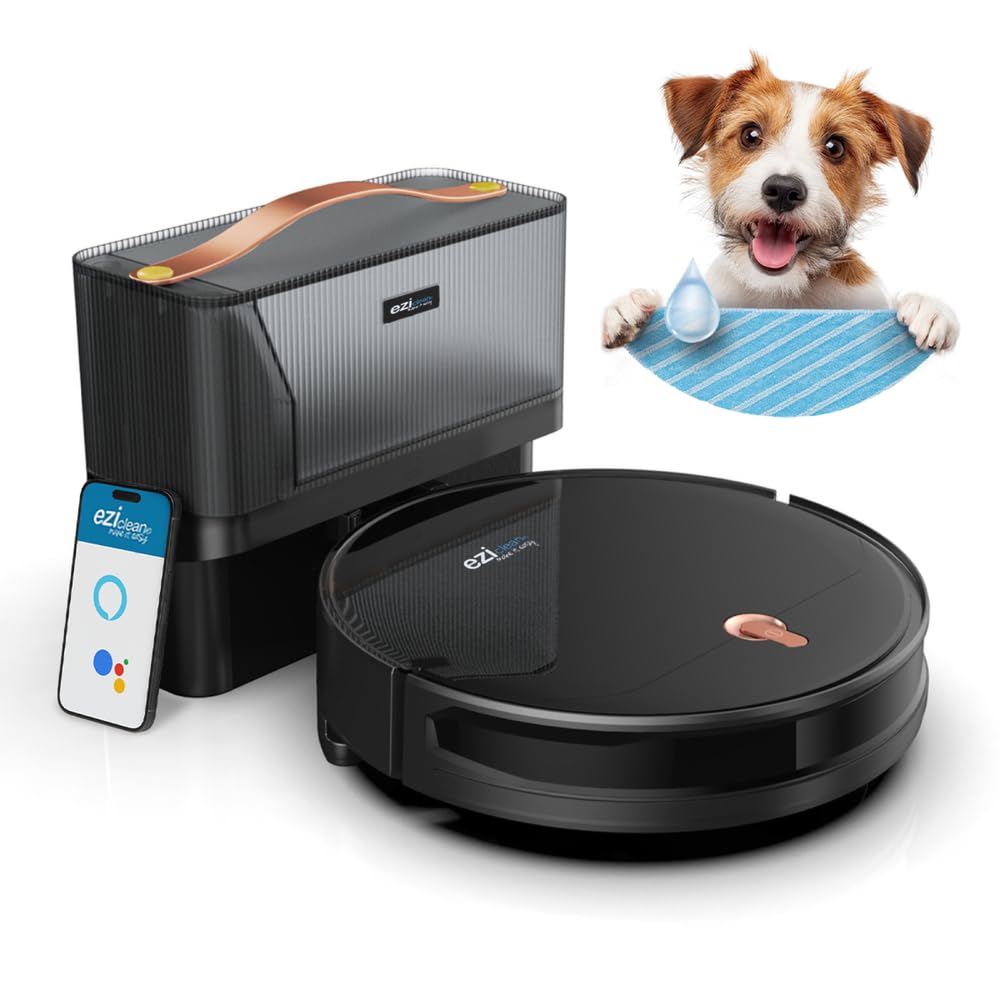 eziclean® I-Bot Z5 robot odkurzający podłączony do odkurzacza