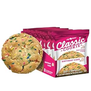 Classic Cookie, Soft Baked Cookie, Birthday Cake Cookie 3oz, 8 Cookies