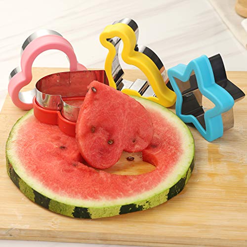 Sandwich Cutters Set For Kids, Holiday Cookie Cutters Vegetable Fruit Cutter Shape For Boys & Girls With, Dinosaur, Star, Heart Shapes - Food Grade Stainless Steel (14Pack) #TOP3