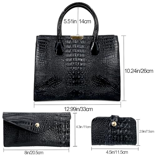 Set de 3 Bolsos Tote de Mujer en Cuero PU miniatura 4