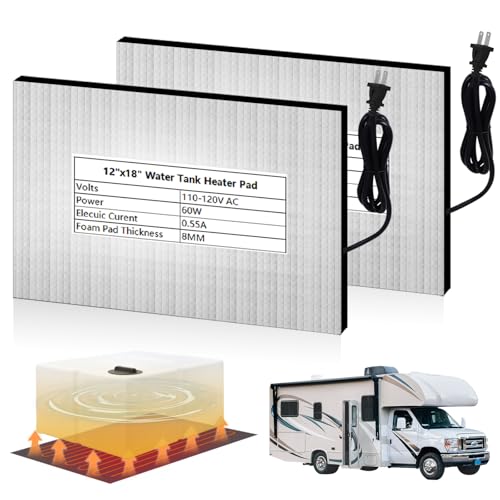 Pack of 2 RV Tank Heater Pad 12" x 18"