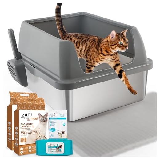 ALL FOR PAWS Stainless Steel Litter Box
