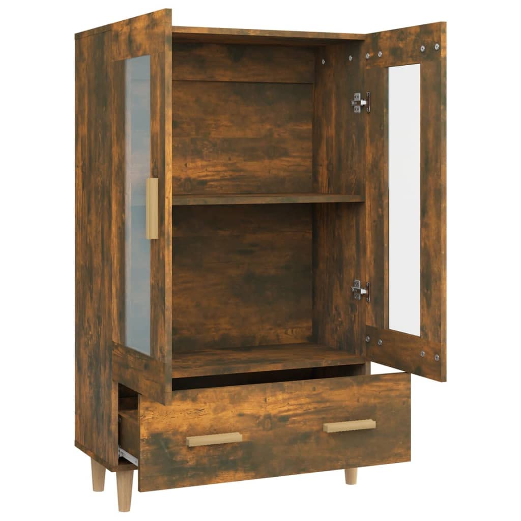 Stolik pomocniczy, szafki bufetowe, szafki kuchenne, szafka kuchenna, dąb wędzony, 70 x 31 x 115 cm, materiał drewnopochodny do salonu, jadalni i kuchni, łatwy montaż
