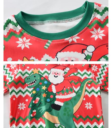 Ddsol Boy Ugly Christmas Sweatshirt Long Sleeve Santa Dinosaur Elk Train Bulldozer Kids Xmas Sweater Pullover Tops 4-10 Years 5 Ddsol Boy Ugly Christmas Sweatshirt Long Sleeve Santa Dinosaur Elk Train Bulldozer Kids Xmas Sweater Pullover Tops 4-10 Years - Image 6