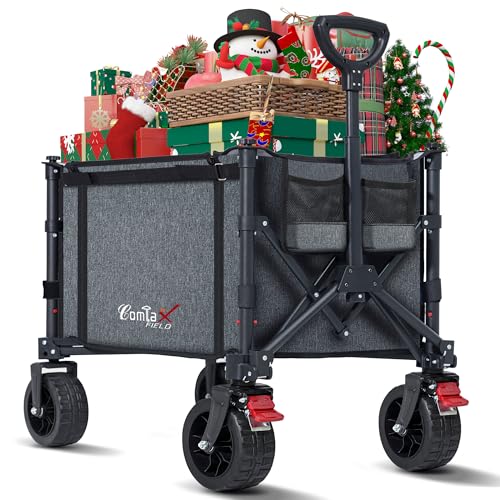 COMLAX FIELD Bollerwagen Faltbar mit Große All Terrain Räder, 120L 100KG...