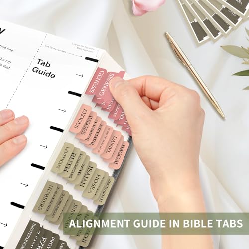 Image of Taja Bible Tabs, 75 Large Print Index Tabs for Women & Men