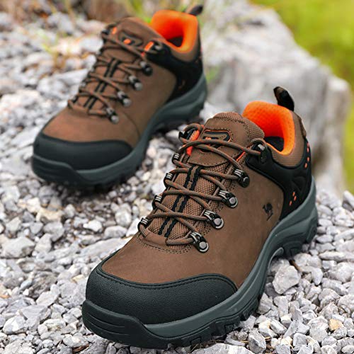 Image of CAMEL CROWN Hiking Shoes Men Trekking Shoe Low Top Outdoor Walking Waterproof Leather Trail Sneakers